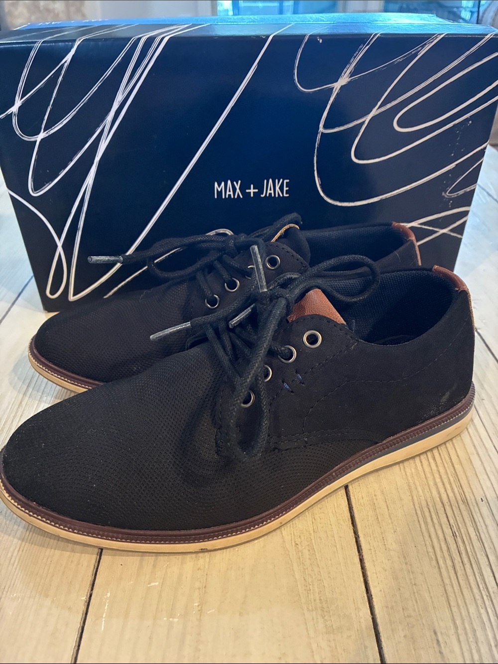 Kids Black Dress Lace-Up Shoes